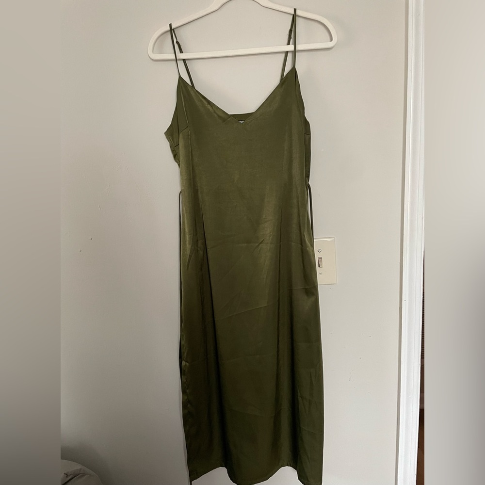 Urban Outfitters Green Slip Dress